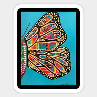 Butterfly in Aqua Sticker